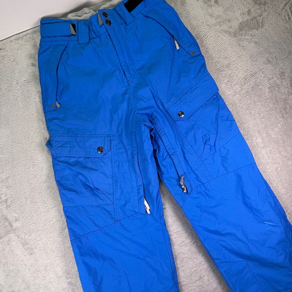 Wilson Men's Snow Pants Sz Small Blue Cargo Nylon Lined Winter Outdoor Ski 30x30